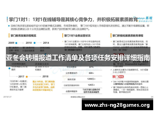 亚冬会转播报道工作清单及各项任务安排详细指南